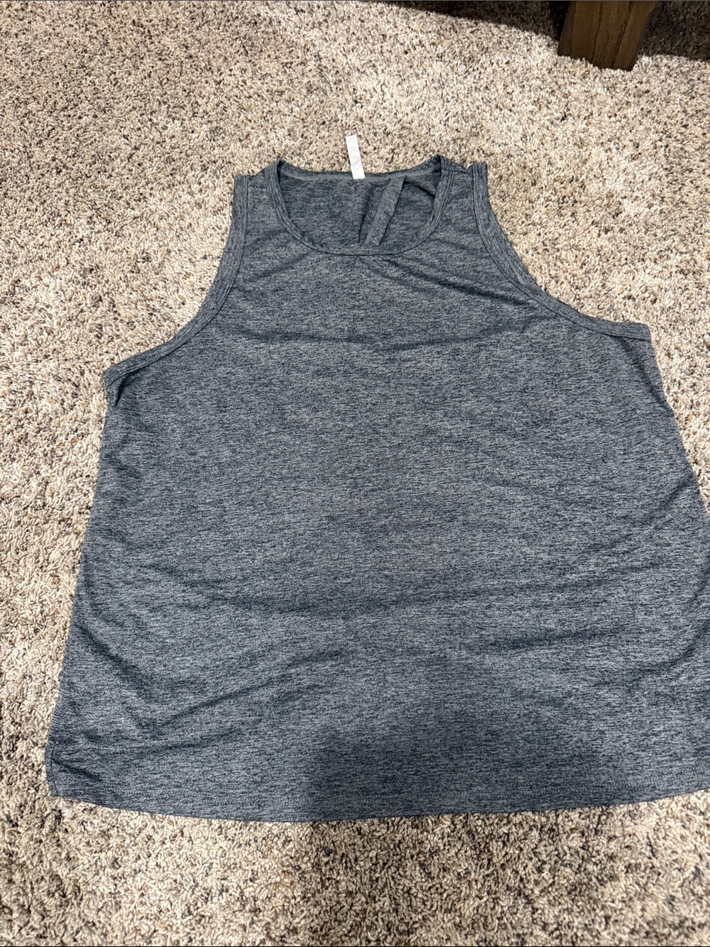 Fabletics Heather Gray Athletic Scoop Neck Tank